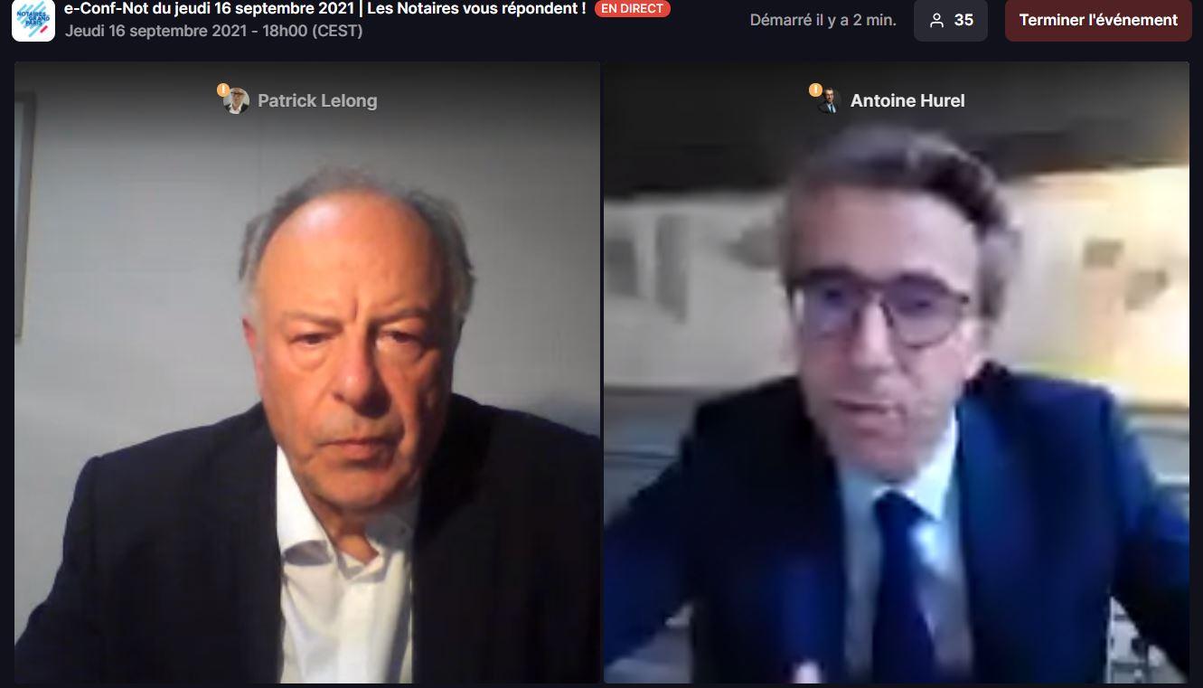 #VIDEO | Retour sur l'e-conf-not du jeudi 16 septembre 2021