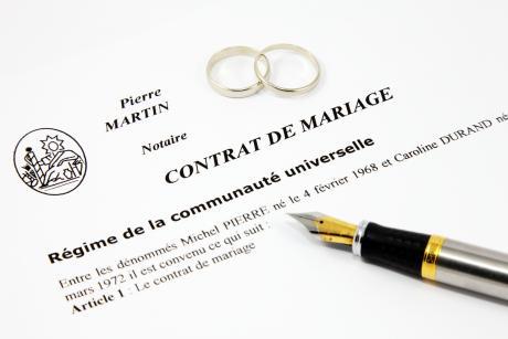 type contrat de mariage